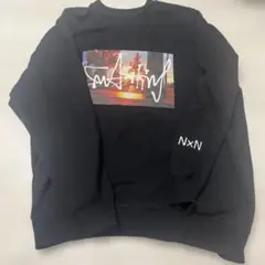 N x N スノーボード黒トレーナー　スウェット
