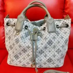 ラシット Russet ホワイトxグレー 2wayバック トートバックショルダー