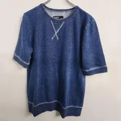 インディゴ半袖トレーナー