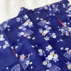 アンティーク着物 大正ロマン しつけ付 花模様 正絹 No.12