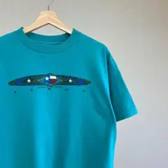90s USA製 星柄 プリントTシャツ 半袖 Lサイズ vintage