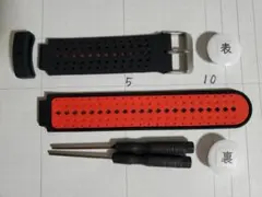 ◆黒赤ブラックレッド GARMINガーミンシリコンバンドベルト230235735
