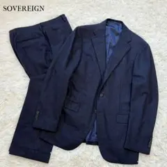 SOVEREIGN ソブリン セットアップスーツ 48 ネイビー ウール