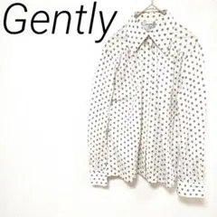 Gently パターンプリント 長袖シャツ　フリー コットン　カジュアル