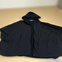 プレインピープル黒 フード付き ケープコート　ポンチョ