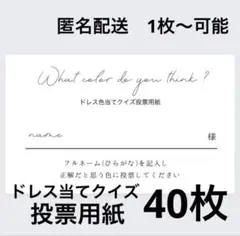 投票用紙40枚
