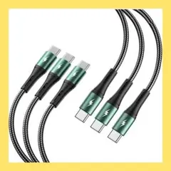 BJGX USB Type C ケーブル PD対応1m+1m+2m/3本
