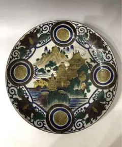 専用　江戸後期　青九谷　松山窯　木箱付　口径13.7㎝ 東Y7-0523② 江戸後期 青九谷鉢 木箱付 直径17.2㎝ 東Y7-0801⭐︎2Fタサオ
