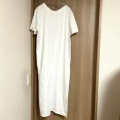 Green Label Relaxing ホワイト 半袖カットソーワンピース