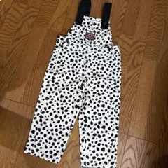 ダルメシアン柄 コットンオーバーオール 110㎝