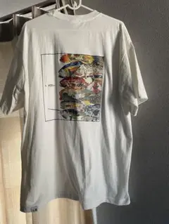 魚群　Tシャツ ホワイト　ネイビーアパレル