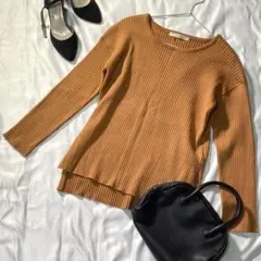 【ユナイテッドアローズ】長袖 ニット オレンジ レディース トップス(M)秋 冬