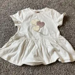 【着用1回】petit main ハート刺繍チュニック 100
