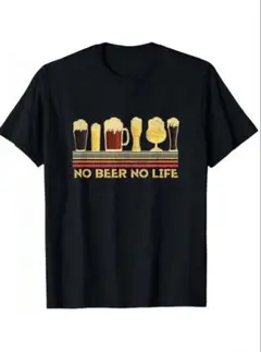 XLサイズ NO BEER NO LIFE ビールTシャツ ブラック