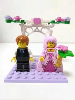 LEGO ミニフィグ ウエディング 台座付き ドレス プリンセス お姫様