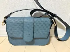【極美品】Hashibami ダックカバー　ショルダーバッグ ブルー