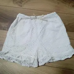 プティマイン　ショートパンツ レースフリル　100