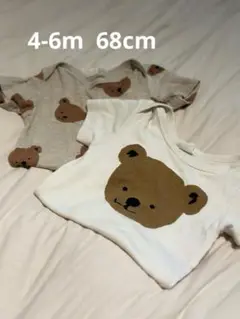 H&M ロンパース2枚セット くま柄 68cm
