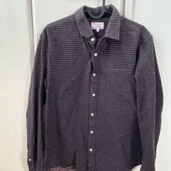 TK MIXPICE ダークネイビー ドット柄 シャツ XL