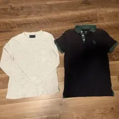 Abercrombie アバクロ　２枚組グレー 長袖シャツ＆ネイビーポロシャツ