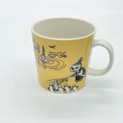 【廃盤】ARABIA アラビア ムーミン マグカップ ダークイエロー 旧ロゴ