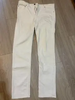 【美品】Fred Perry ホワイトジーンズ Lサイズ