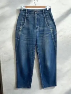 70s USA製≪LEE≫ヴィンテージ ワイドテーパード ペイターデニムジーンズ