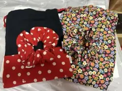 【新品未使用】Disney 巾着・シュシュ (ミニーマウス・ティンカーベル)