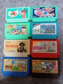 レトロファミコンソフト！カプコンゲームまとめ売り！花丸　魔界村　ロックマン5