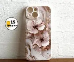【割引有り】iPhone15 ケース　カバー　スマホケース　花