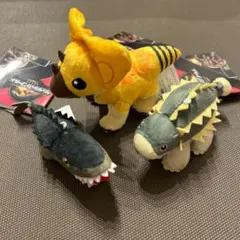 ジュラシックワールド ぬいぐるみ アクイロプス　モササウルス アンキロ　３点