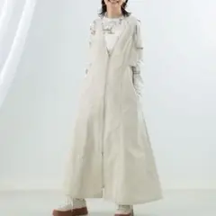 Ray BEAMS / 配色 ステッチ ジップ ワンピース