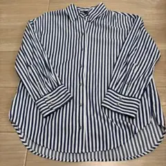 ZARA ストライプ 長袖シャツ XS ブルー/ホワイト