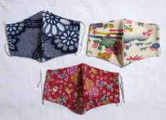 ハンドメイド立体マスク３点セット