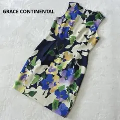 GRACE CONTINENTAL ノースリーブワンピース 花柄 size 36
