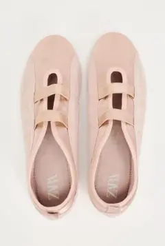 ZARA/ピンク/サテン/フラットシューズ/未使用/販売終了商品