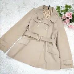 FAIRY SHADE ハーフコート ベージュ ベルト付き a3953
