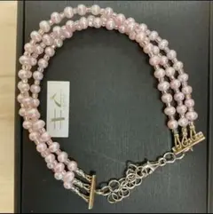 【本日お値下げ】桜色 パール3連ブレスレット