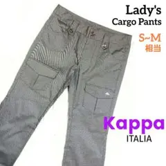 美品■KAPPA カッパゴルフ ストレッチパンツ 千鳥柄 グレー レディース 5