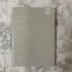 2026 スケジュール帳 ナチュラル マンスリー＋マンスリーメモ　セミB6 灰色
