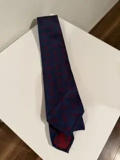 FINAMORE ネイビー レッド ペイズリー ネクタイ フィナモレ