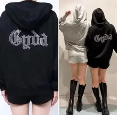 GYDA ラインストーン ラメ ショートパーカー ギャル