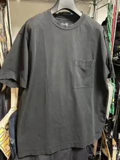ムジラボ　MUJI LABO クルーネックTシャツ　S〜M 黒フェイド　ポケット
