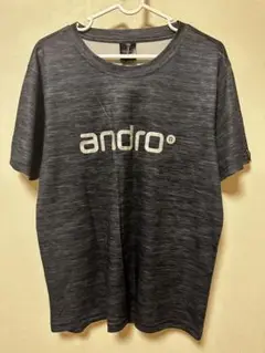 Andro ★ナパTシャツ メランジ★杢ダークグレー✖︎シルバー★Ｓ