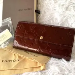 美品 付属品完備♡ ルイヴィトン 長財布 ヴェルニ エナメル ポルトフォイユサラ
