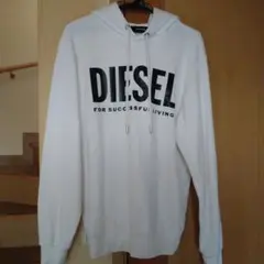 【DIESEL】【ディーゼル】【大人気ビッグロゴデザイン】★パーカー★ホワイト★