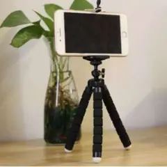 軽量☆カメラスタンド スマホホルダー 三脚 くねくねスタンド