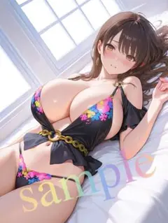 【高画質】AI美女　ポスター　美乳　巨乳　セクシー　下着　F286