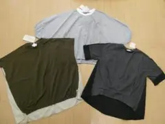 ★まとめて未使用３枚【Ｌ】レディース デザインブラウス チュニック