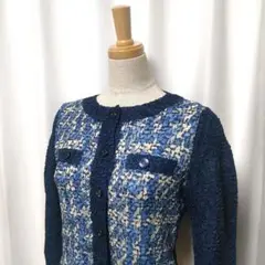 【極美品】ユキトリイ プリーツ ノーカラージャケット シワ加工